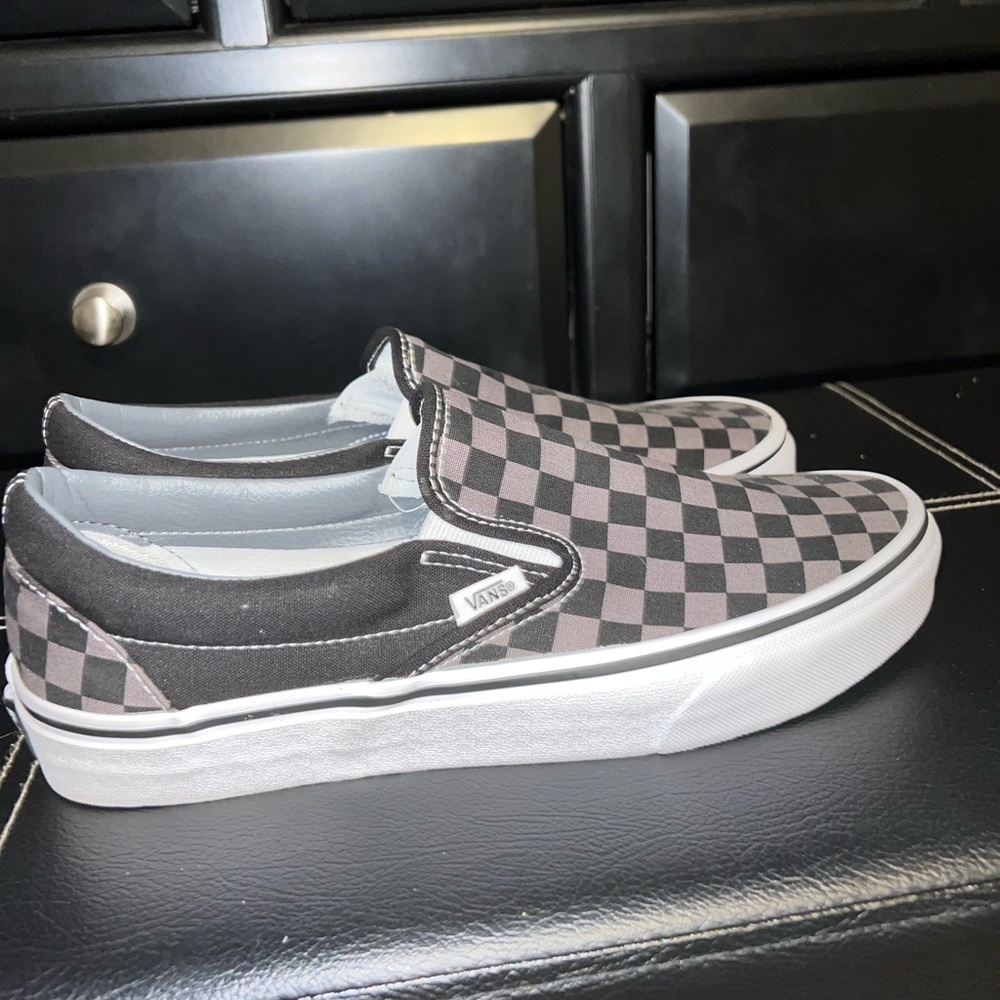 Black and Grey Slip on Vans size 10
